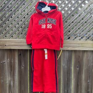 B1G2F 🚨 Oshkosh track suit boys French terry hoodie and wide leg pant